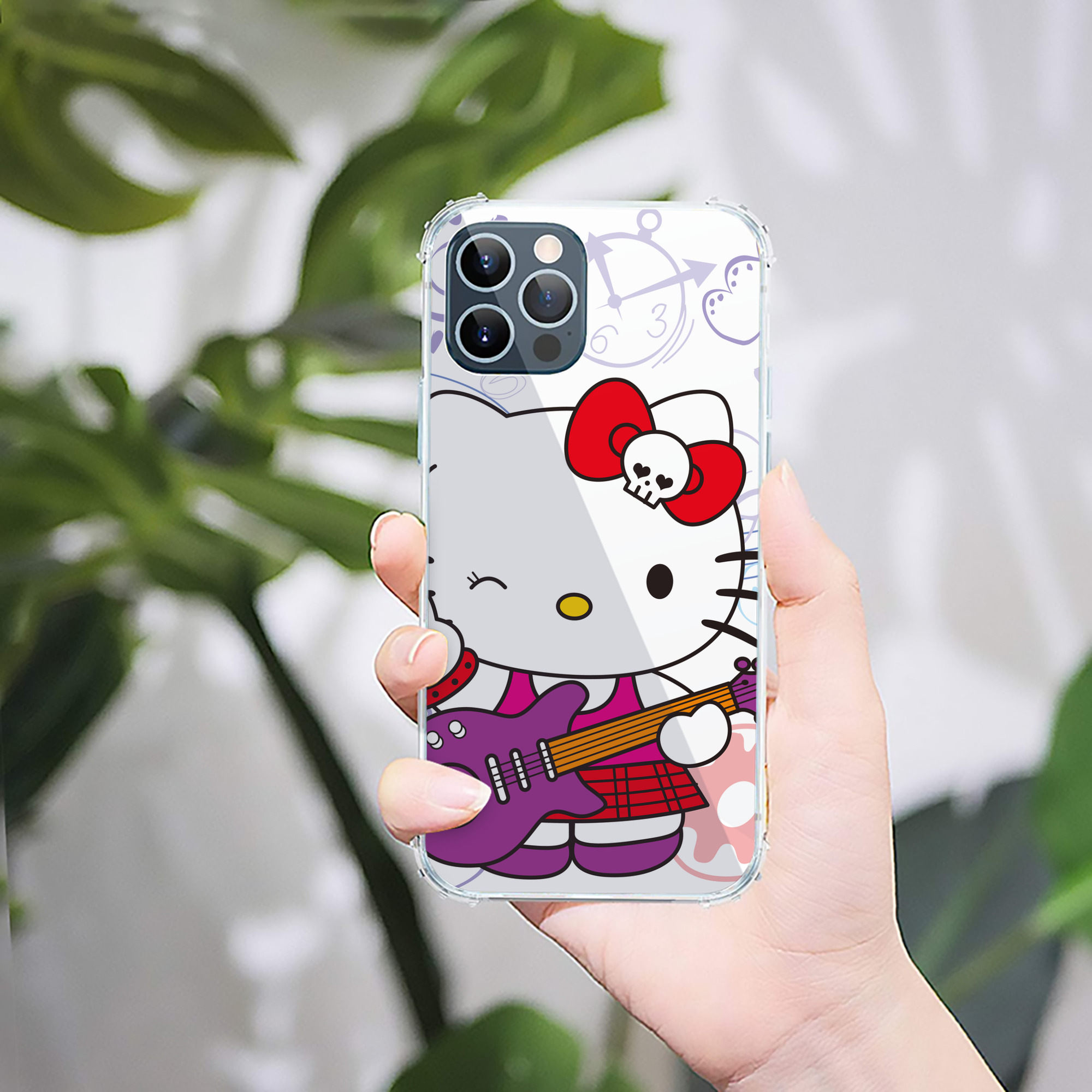 （画像用） Hello Kitty ハローキティ 【iPhone 12シリーズ対応】透明スマホケース（クリアソフトケース）